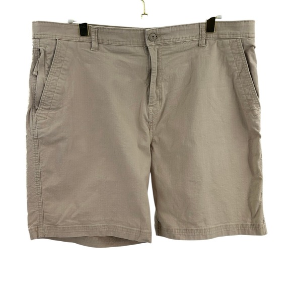 Ocean and Coast Khaki Flat Front‎ Shorts Mens 40 Classic Fit Casual Summer Golf - Picture 1 of 7
